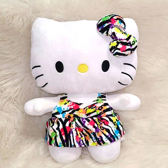 Sanrio Other - Hello Kitty Zebra Stripe Splatter Plushy